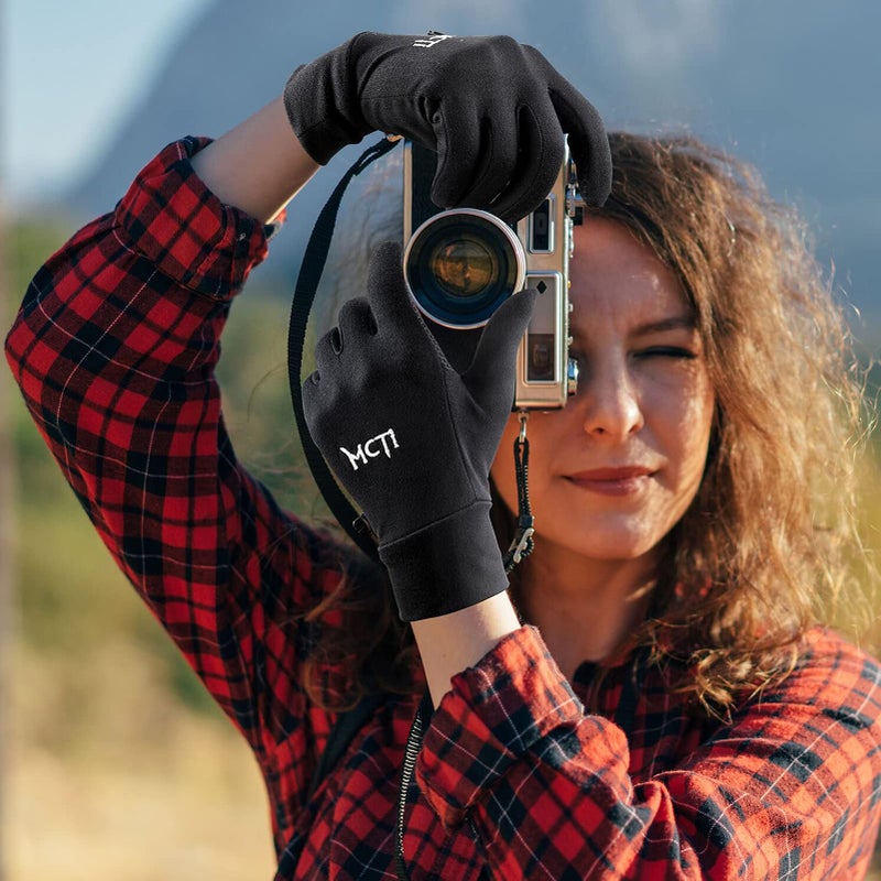 MCTi Glove Liner Touch Screen Lightweight for Winter Running Texting - Image 2